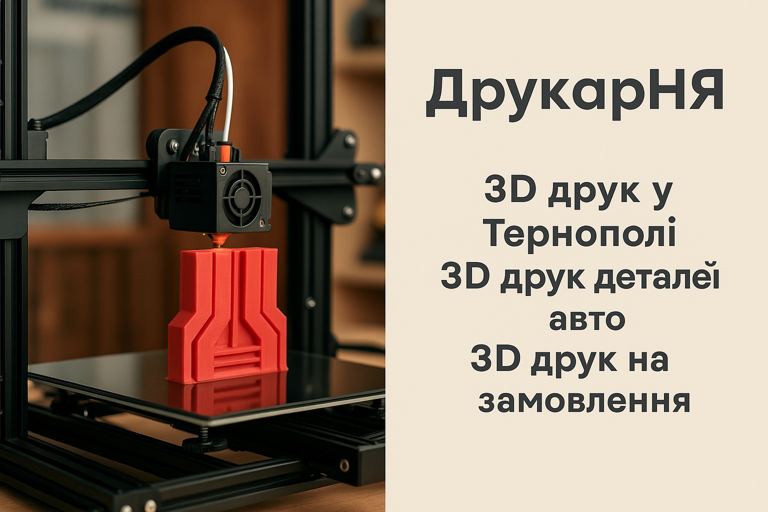 3D друк Тернопіль – ДрукарНЯ: надійне рішення для деталей авто та індивідуальних замовлень