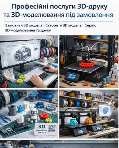 Професійні послуги 3D-друку та 3D-моделювання під замовлення